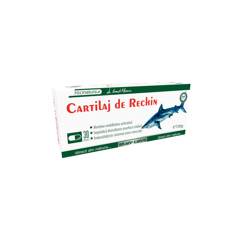 Cartilaj de rechin, sustine sanatatea articulatiilor, 30 capsule,