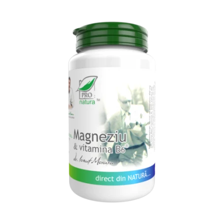 Magneziu cu vitamina B6, 60 capsule, Medica - Pro Natura