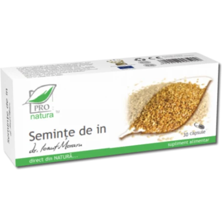 Seminte de In, 30 capsule, Medica - Pro Natura
