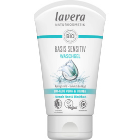 Gel curatare fata cu aloe vera si jojoba, bazis sensitiv, eco-bio, 125 ml, Lavera