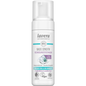 Spuma demachianta cu aloe vera si ulei de migdale, basis sensitiv, eco-bio, 150 ml, Lavera