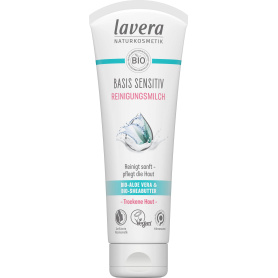 Lapte demachiant cu aloe vera si unt de shea - piele uscata - basis sensitiv, eco-bio, 125 ml, Lavera