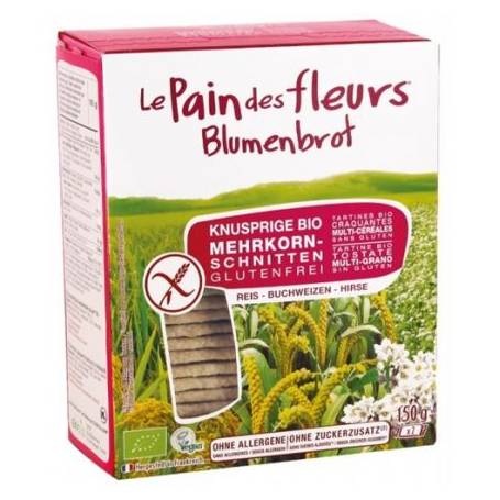 Paine multicereal - felii crocante - FARA GLUTEN, eco-bio, 150 g, Blumenbrot