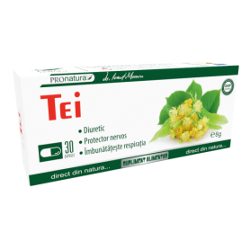 Tei capsule, cu rol in imbunatatirea respiratiei, 30 capsule, Medica - Pro Natura