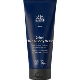 Gel de dus 2 in 1, par si corp pentru barbati, eco-bio, 200 ml, Urtekram