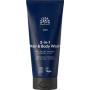 Gel de dus 2 in 1, par si corp pentru barbati, eco-bio, 200 ml, Urtekram