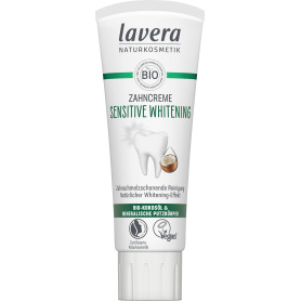 Pasta de dinti pentru albire sensitiv, cu ulei de cocos si minerale, eco-bio, 75 ml, Lavera