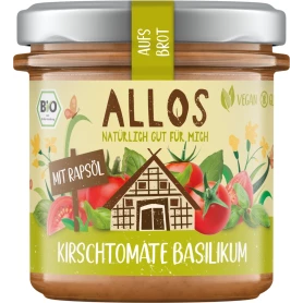 Crema tartinabila cu rosii cherry si busuioc, eco-bio, 135 g, Allos