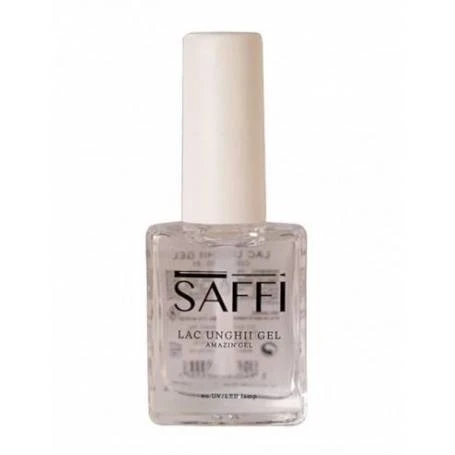 Lac de unghii gel transparent, 01, 10 ml, Saffi