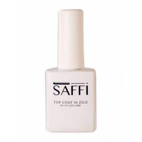 Top Coat 10 zile, fara lampa, pentru oja gel, 10 ml, Saffi