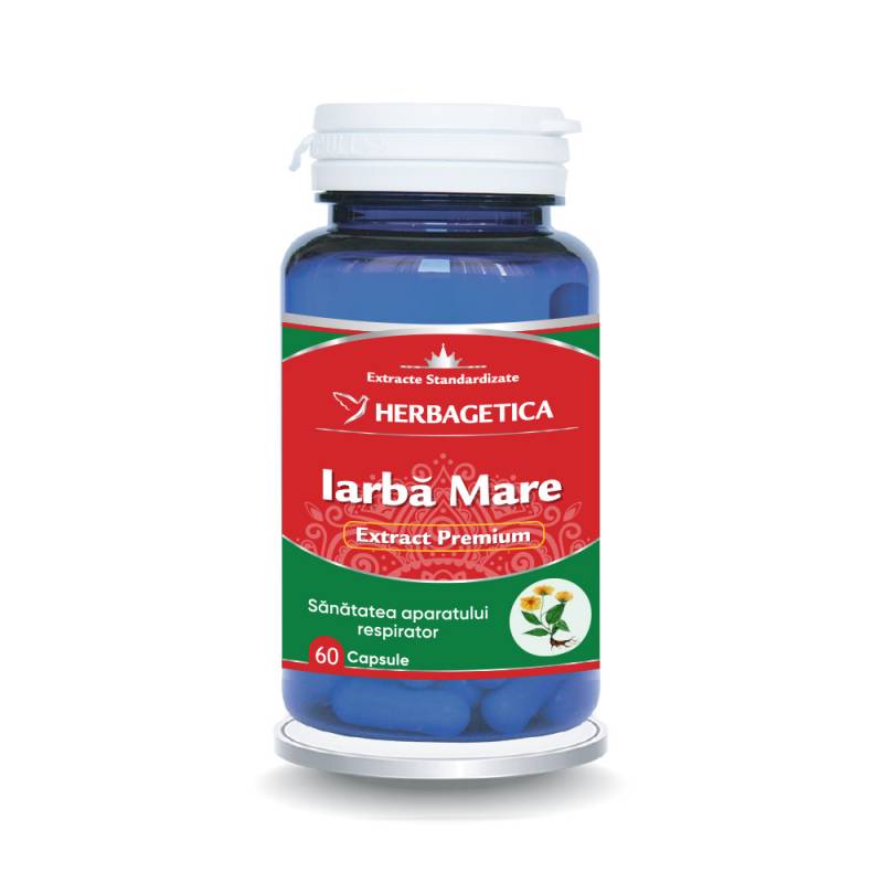 IARBA MARE extract, sanatatea aparatului respirator, 60 capsule,