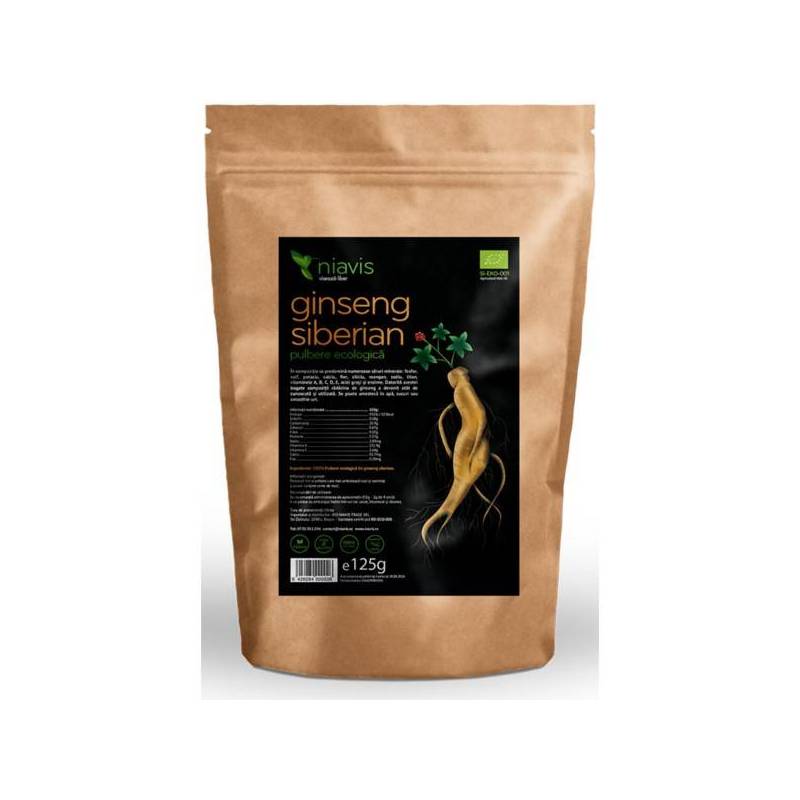 Ginseng siberian pulbere 125g - Niavis