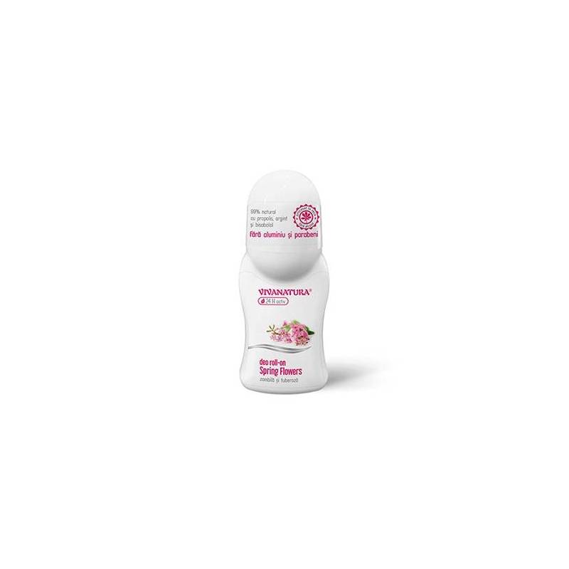 Deodorant natural roll-on Spring Flowers - Zambila si Tuberoza 50ml