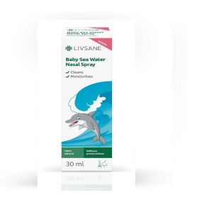 SPRAY NAZAL IZOTONIC PENTRU BEBE CU APA DE MARE, 30 ml, LIVSANE