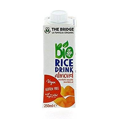 Lapte vegetal de orez cu migdale 250ml eco-bio - the bridge