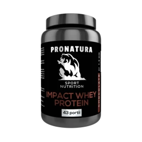 Impact Whey Protein, Proteine din Zer cu aroma de Ciocolata 1,3 Kg, Medica - Pro Natura