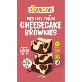 Mix pentru cheesecake brownies, fara gluten, eco-bio, 480g, Biovegan