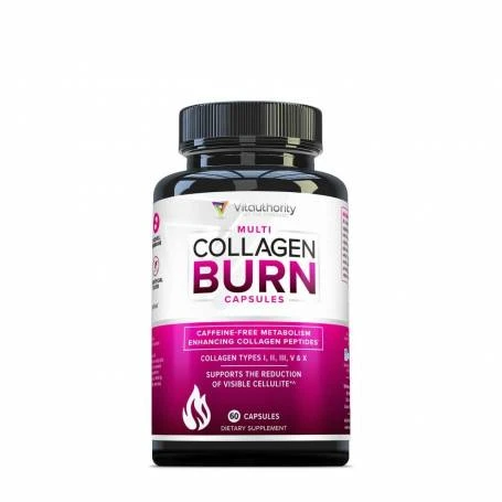 Vitauthority Multi Collagen Burn, Formula Premium Arderea Grasimilor si Sanatatea Pielii, Parului si Unghiilor, 60 Cps - GNC