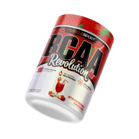 Musclesport BCAA Revolution - Aminoacizi Aroma Capsuni, 450 g - GNC