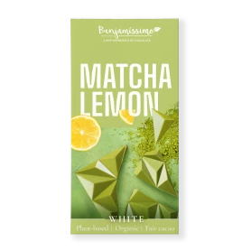 Ciocolata alba cu matcha si lamaie, eco-bio, 60g, Benjamissimo