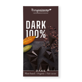 Ciocolata neagra 100% cacao, eco-bio, eco-60g, Benjamissimo