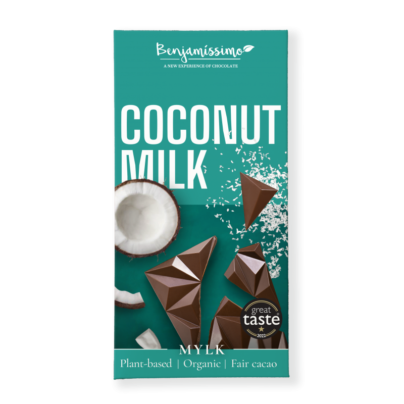 Ciocolata cu cocos, eco-bio, 60g, Benjamissimo