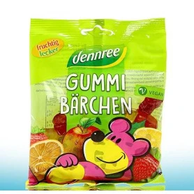 Jeleuri vegane - ursuleti gumati, eco-bio, 100 g, Dennree