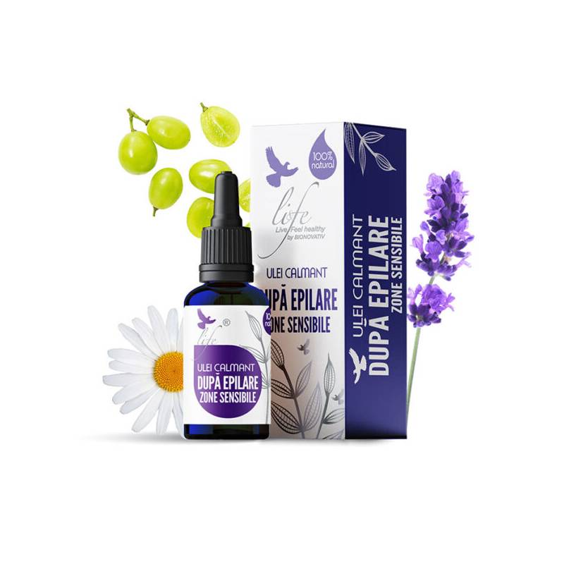 Ulei calmant dupa epilare pentru zone sensibile, 10 ml, Life Bio