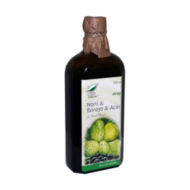 Noni, Borojo si Acai sirop, cu efecte imunostimulatoare, 500 ml, Medica - Pro Natura