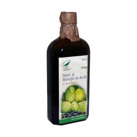 Noni, Borojo si Acai sirop, cu efecte imunostimulatoare, 500 ml, Medica - Pro Natura