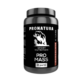 Pro Mass cu ciocolata, pulbere proteica, 21 p, 1.3 Kg, Medica - Pro Natura