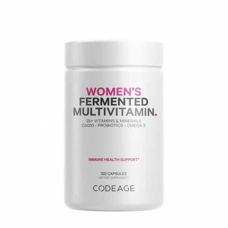 Multivitamine Fermentate Femei cu Coenzima Q10, Probiotice, Omega 3, 120 capsule - Codeage - GNC