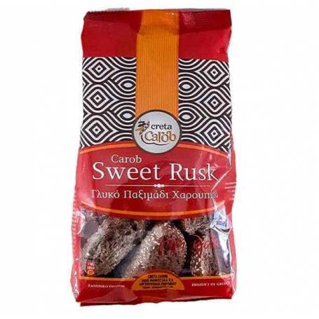 Crutoane grecesti cu roscove dulci, fara sare, 300 g, Creta Carob