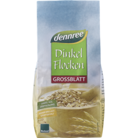 Fulgi de spelta mari, eco-bio, 500 g, Dennree