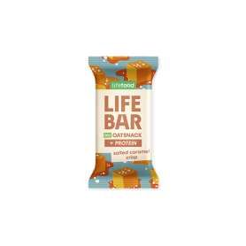 Baton proteic de ovaz cu caramel sarat, eco-bio, 40 g, Lifebar