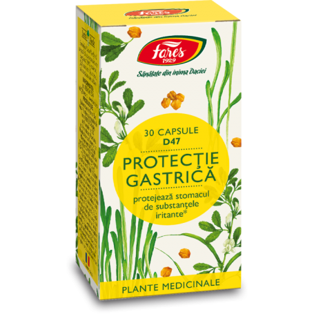 Protectie gastrica - antiacid, D47, 30 capsule, Fares