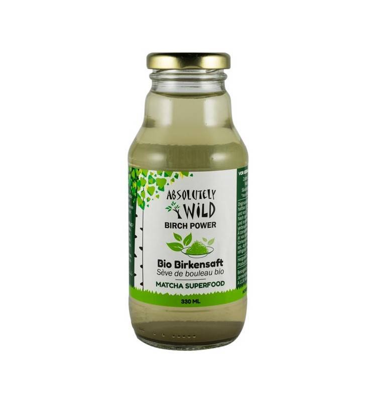 Seva de mesteacan cu ceai matcha - eco-bio 330ml - Absolutely Wild