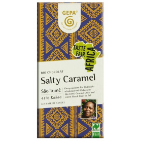 Ciocolata cu lapte si caramel sarat, 41% cacao, eco-bio si fairtrade, 80 g, Gepa