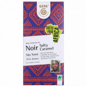 Ciocolata neagra 70% cacao, cu caramel sarat, eco-bio si fairtrade, 80 g, Gepa