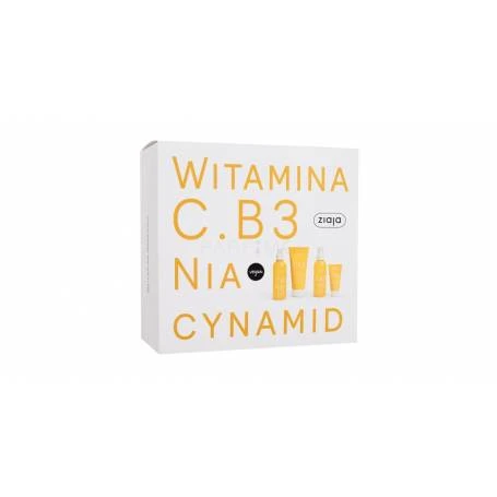 Set cadou crema de zi cu Vitamina C B3 Niacinamida + Lotiune tonica + Blasam de corp, Ziaja