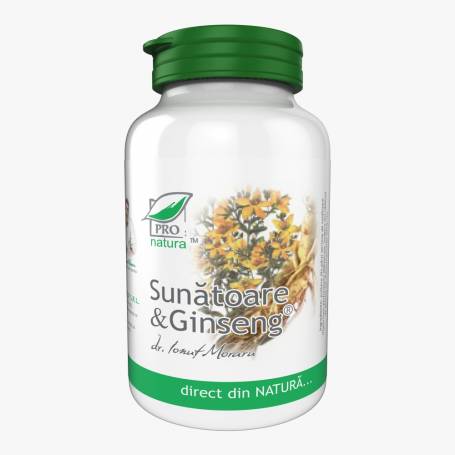 Sunatoare si Ginseng, adjuvant in starile depresive, 150 capsule, Medica - Pro Natura