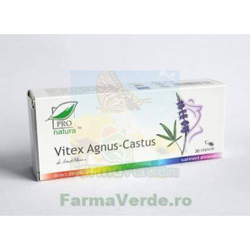 Vitex Agnus Cactus, ajuta in simptomele premenstruale, 60 capsule, Medica - Pro Natura