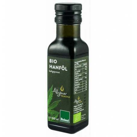 Ulei de canepa, presat la rece- eco-bio 100ml - Allgauer Olmuhle