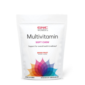 Women's Ultra Mega Soft Chews, Mixed Fruit, Multivitamine Pentru Femei Caramele Cu Aroma De Mix De Fructe, 60 Caramele, GNC
