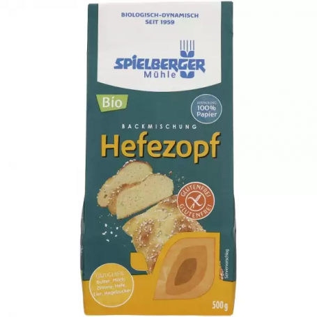 Mix pentru paine dulce impletita, fara gluten, eco-bio, 500 g, Spielberger