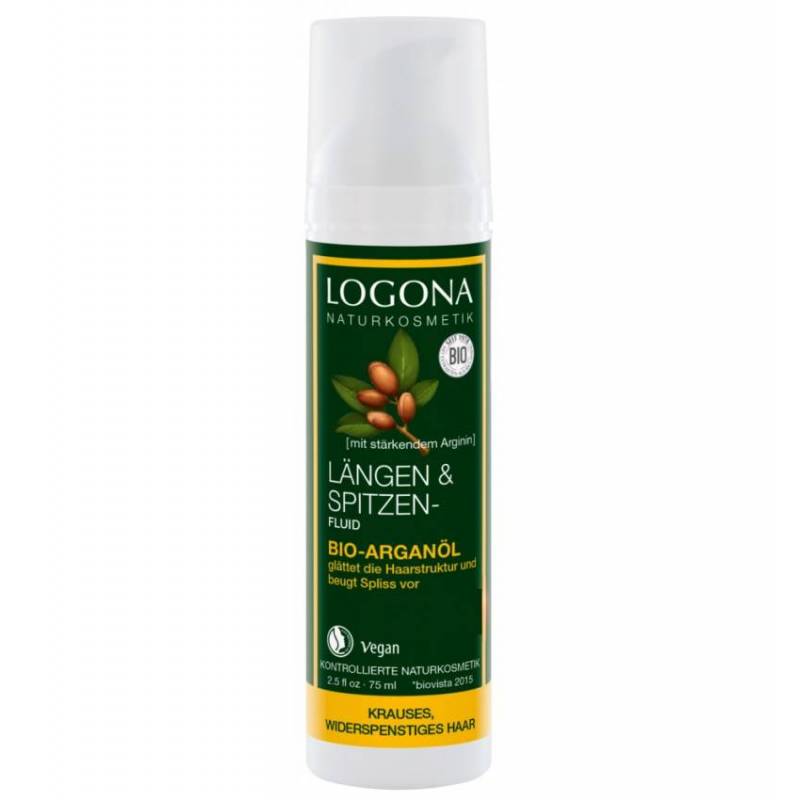Fluid pentru ingrijirea firului de par cu ulei de argan, 75 ml, Logona
