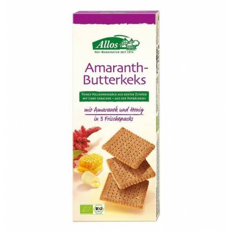 Biscuiti din amarant, cu unt - eco-bio 150g - Allos