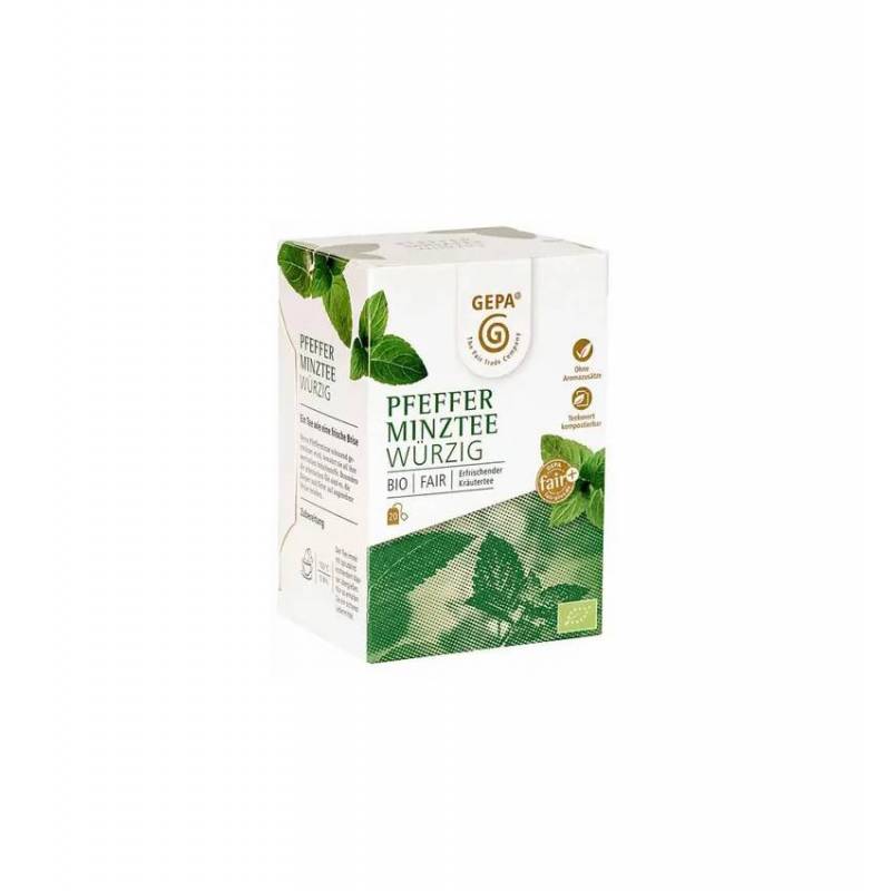 Ceai de menta, eco-bio, 20 pliculete, Gepa