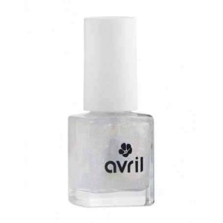 Lac de unghii Top Coat cu sclipici auriu, 7 ml, Avril