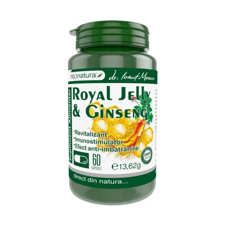 Royal Jelly cu Ginseng, Tonic general, 30 Capsule, Medica - ProNatura